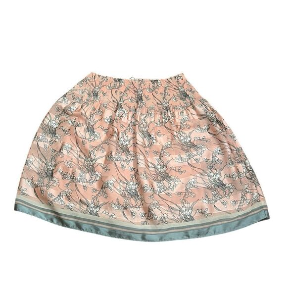 Sophie Max Pink And Gray A-line Floral Skirt, Size M - Picture 1 of 7
